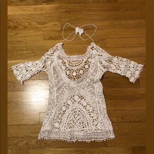 *SALE* White Lace Beach Coverup